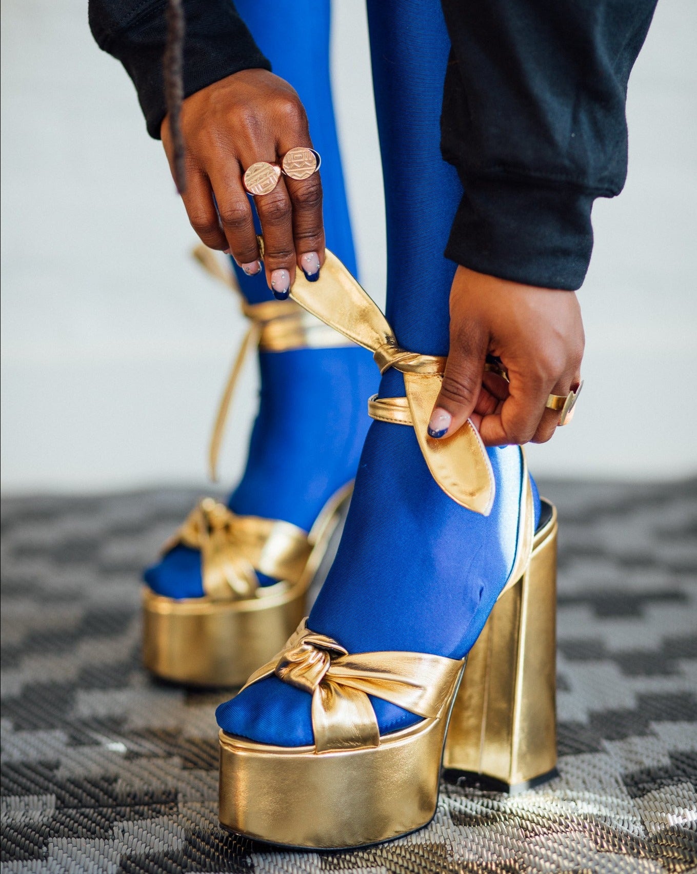 Gold Platform Heels