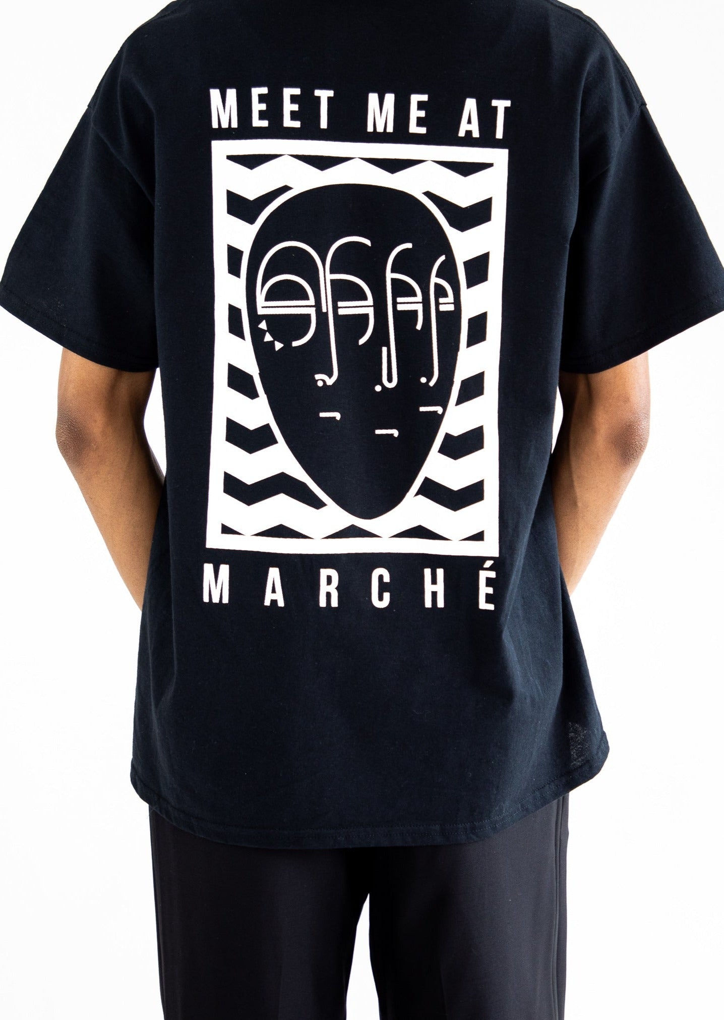 Meet Me at Marche Tee Black