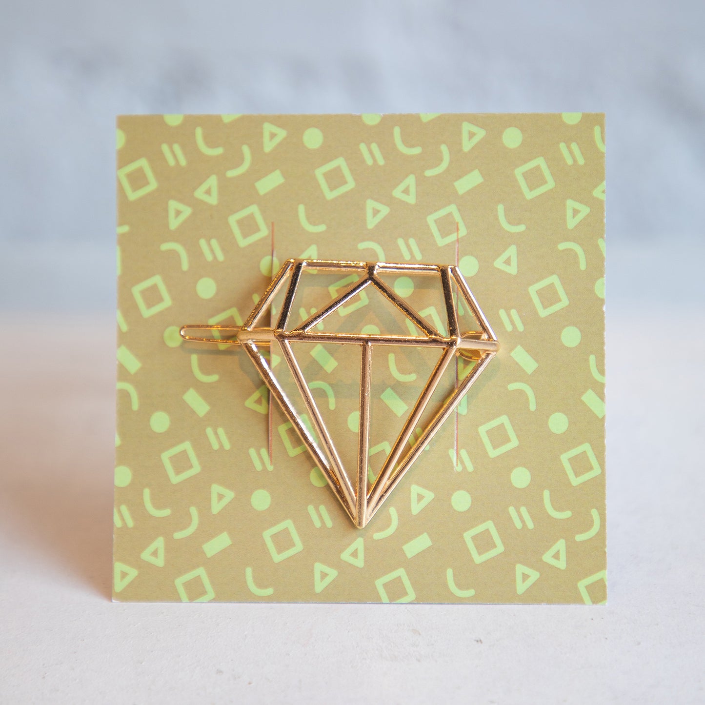 Gold Wire Diamond Hair Clip