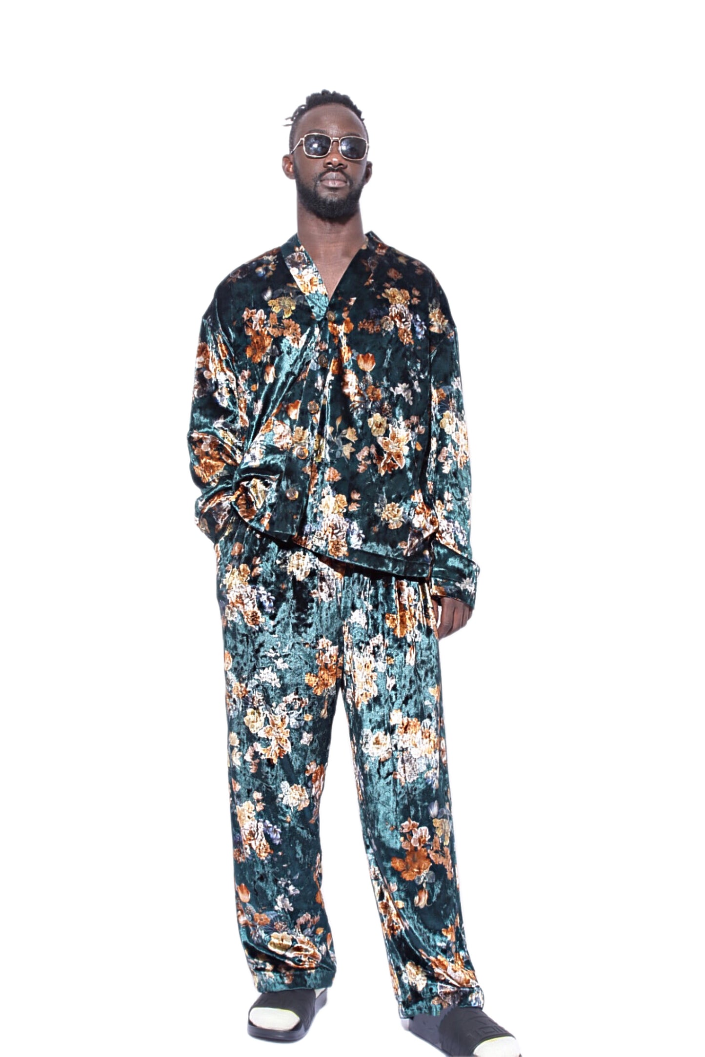 Pere Khouma Floral Velour Joggers