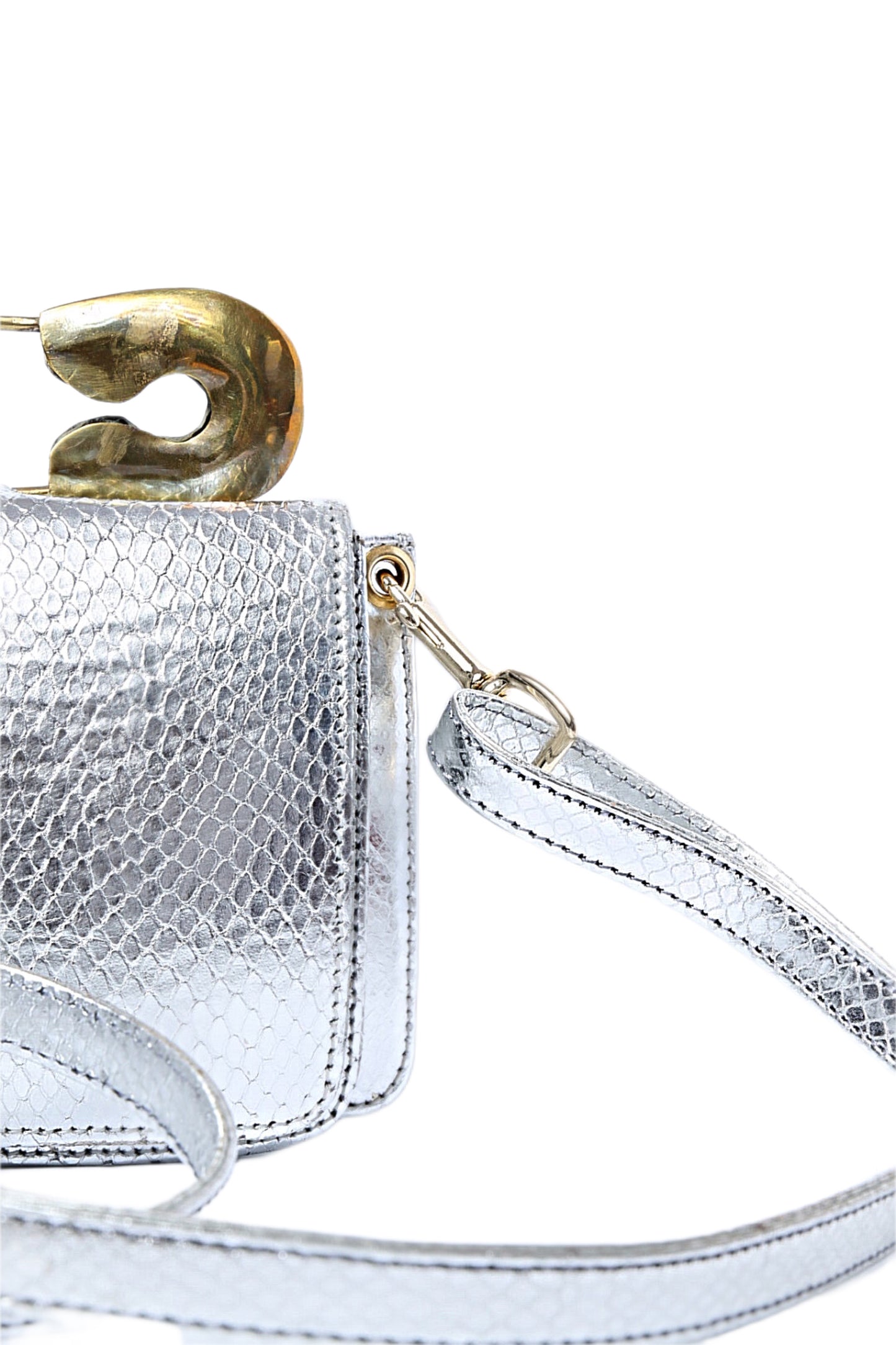 Mini Pingu Metallic Leather Purse