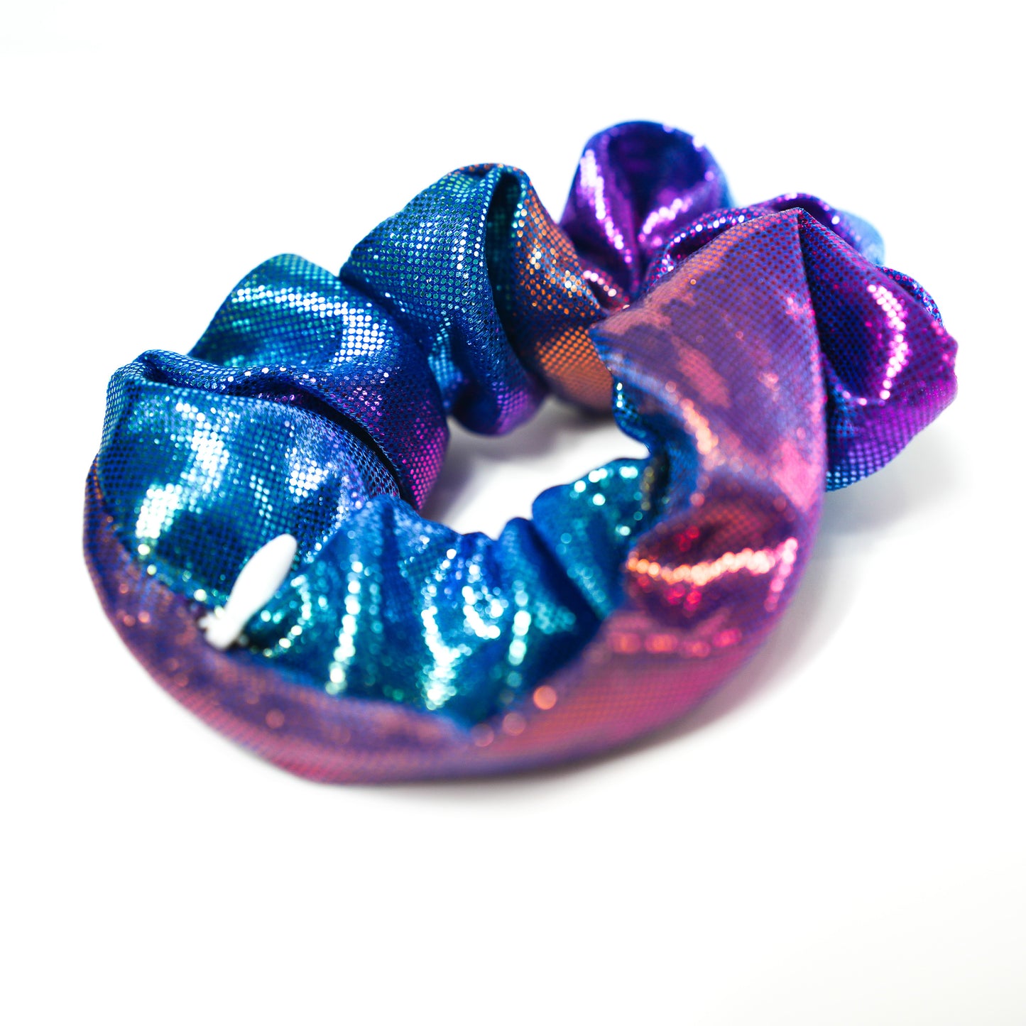 Irridescent "Secret Stash" Zip Scrunchies