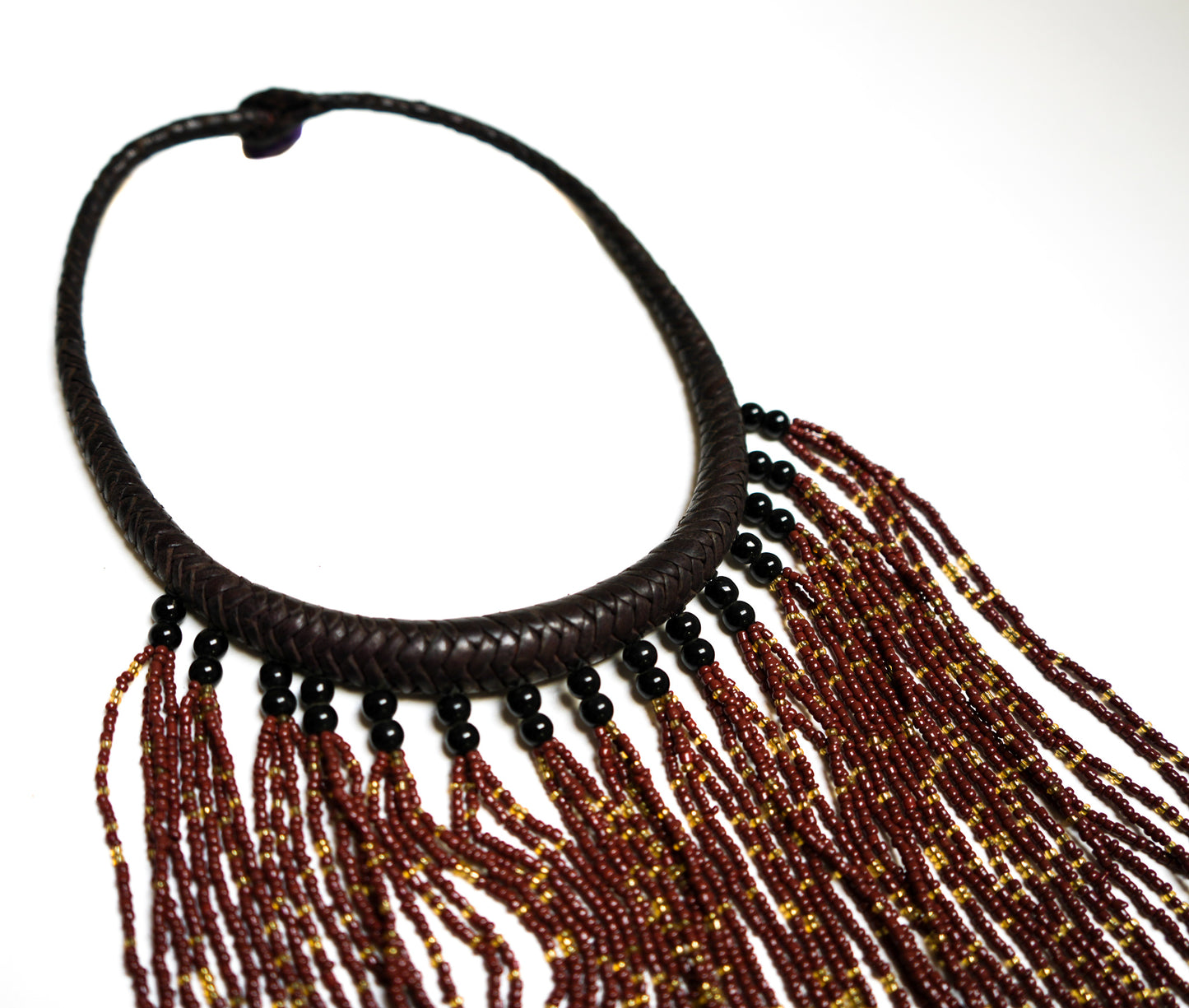 Tassle Beaded Fringe Necklace