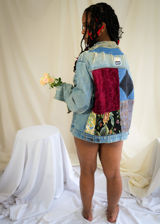 Brocade & Tapestry Patchwork Jacket (S)