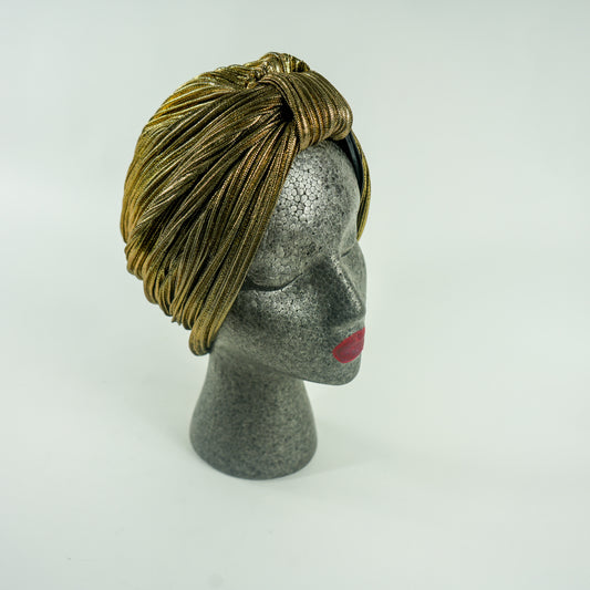 Knotted Lamé Turban