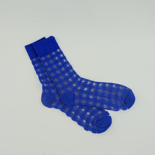 Sheer Grid Socks