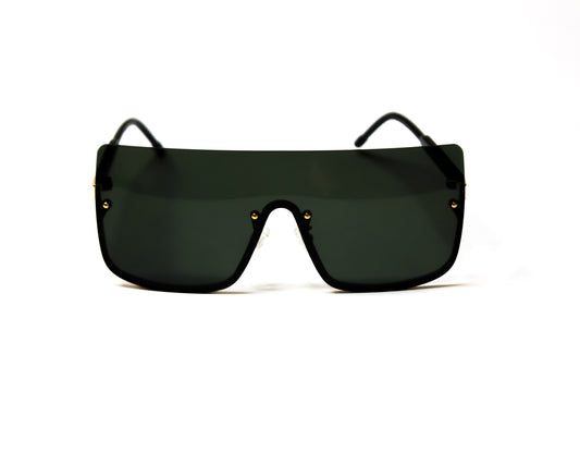 Big Black Frameless Squares Sunglasses