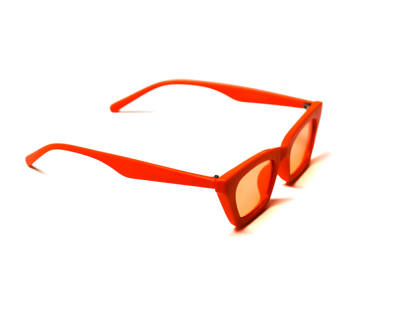 Orange Small Square Sunglasses