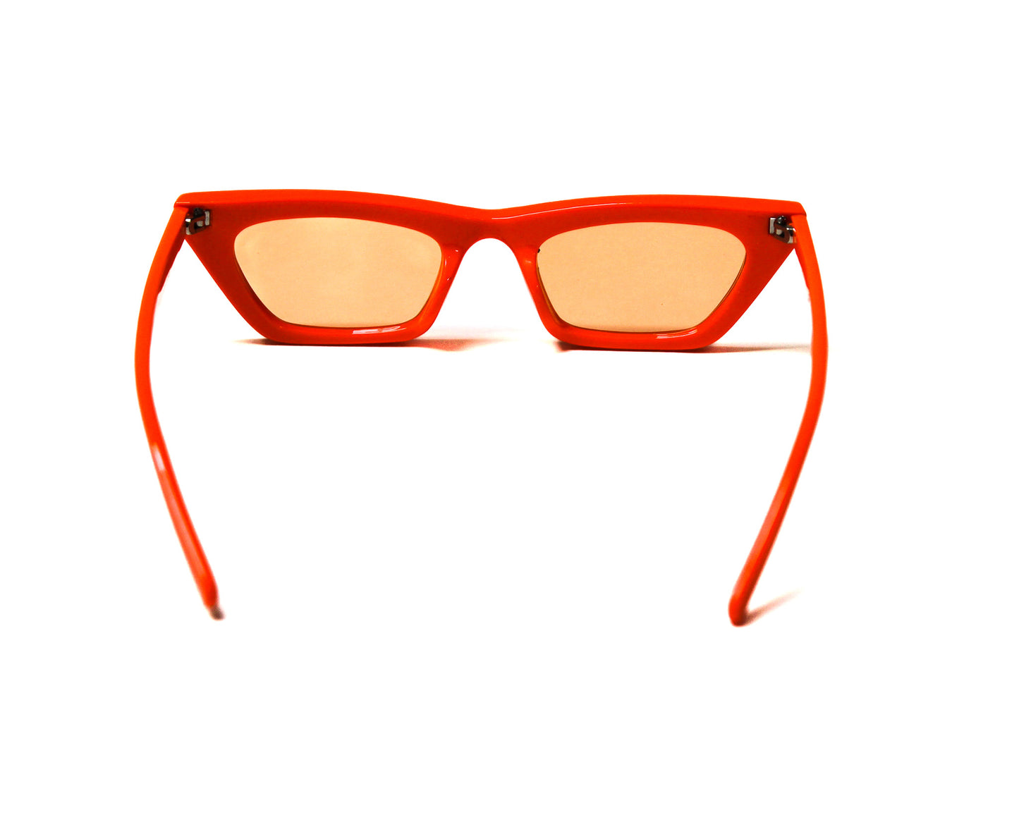 Orange Small Square Sunglasses