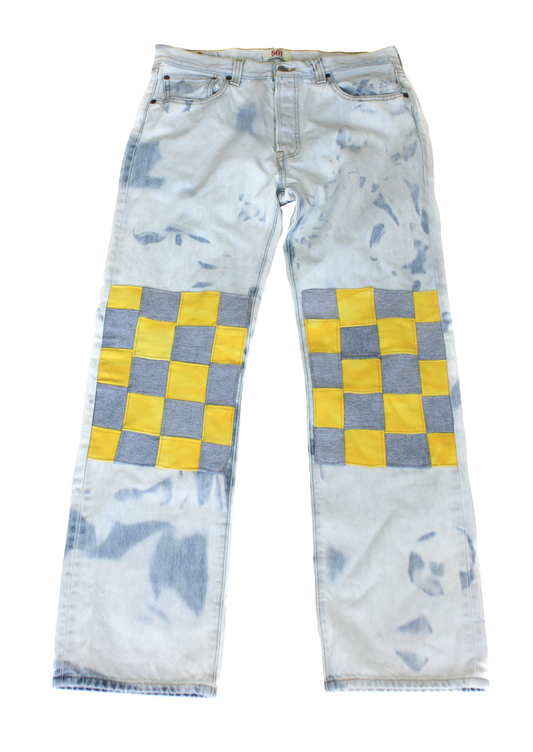 Checker Knee Jeans (W 33)