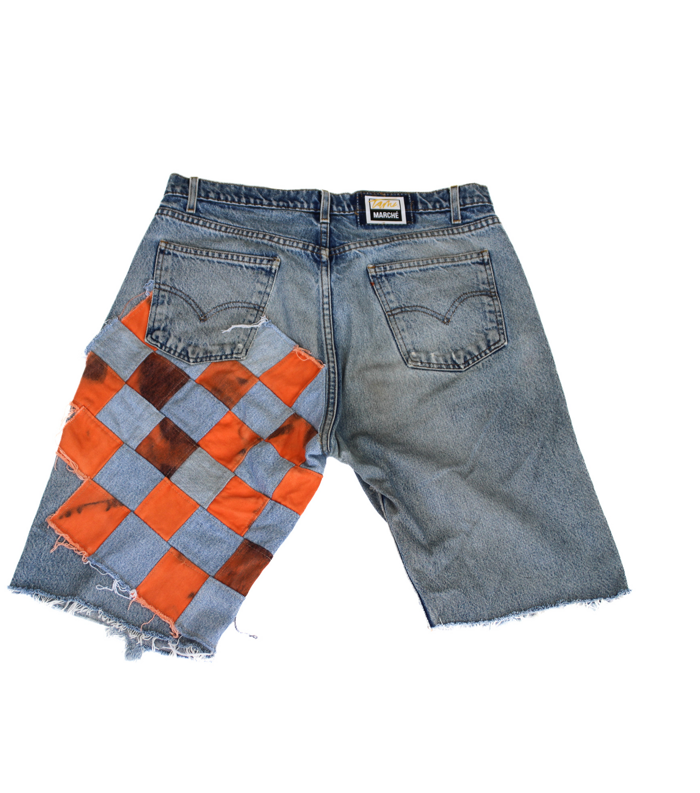 Back Checker Cut Off Jorts (W 36)